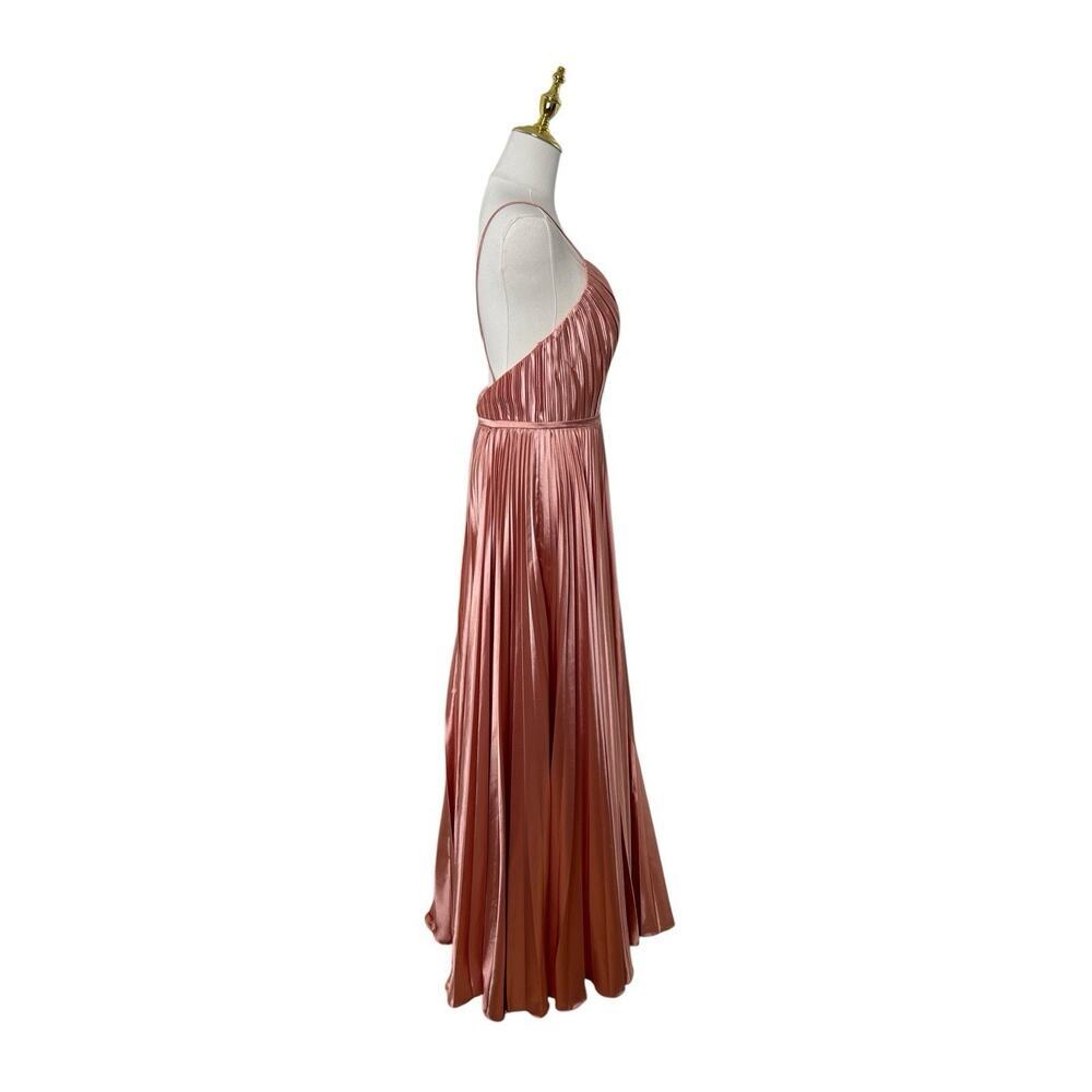 Mac Duggal 49039 Rose Gold Pleated Gown Size 16 $298 - Picture 5 of 7
